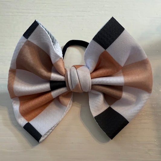 Girls Checkered Bow