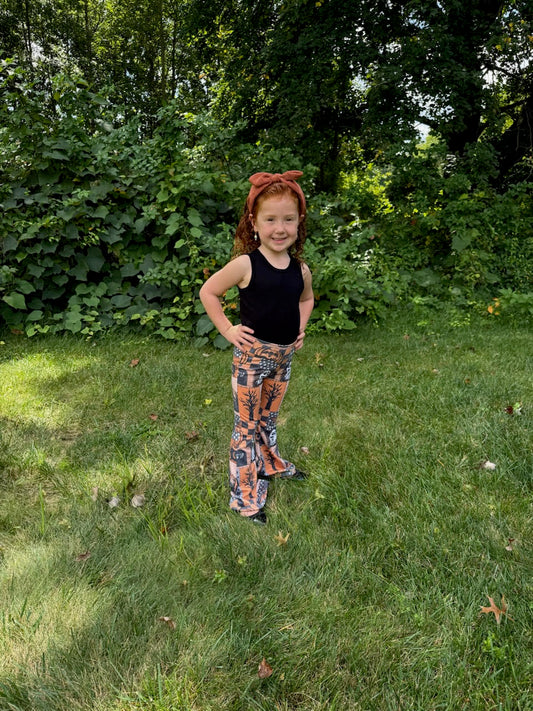 Girls Spooky Bell Bottoms